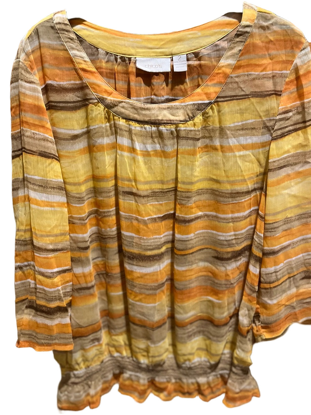 40. WOMENS CHICO’S 2/L DETAIL TOP